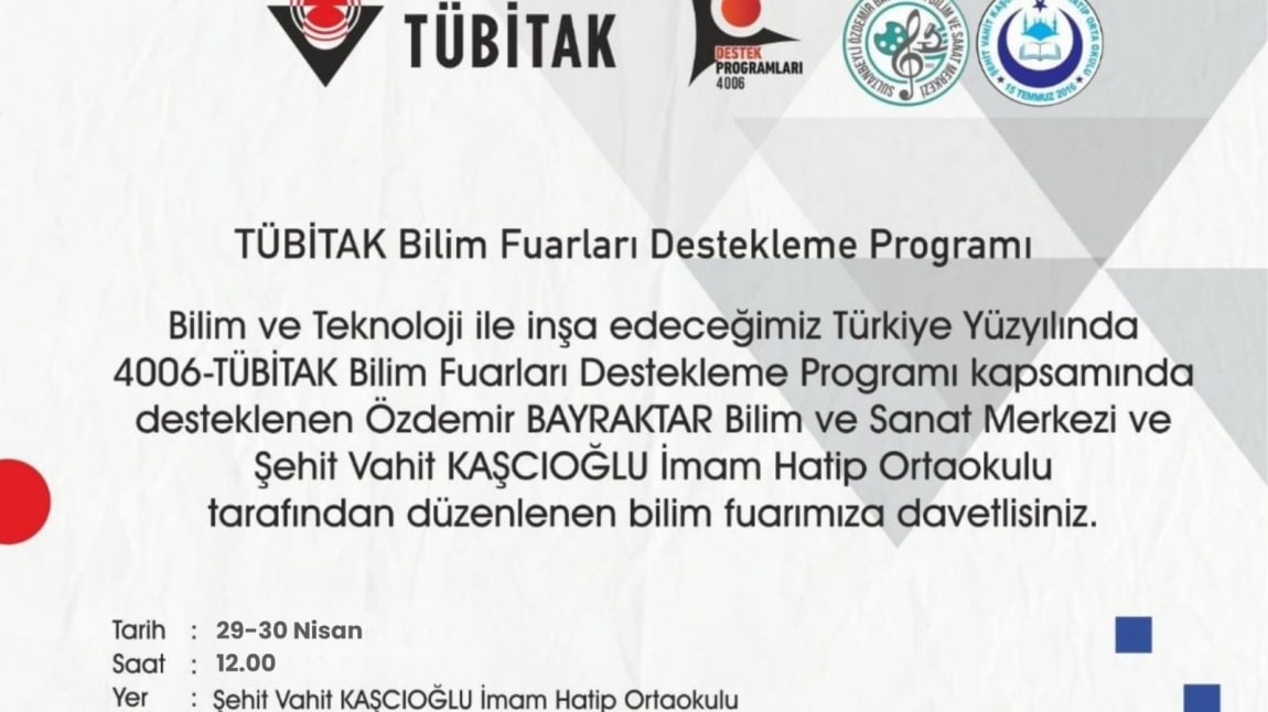 TÜBİTAK 4006 FUARIMIZI GERÇEKLEŞTİRDİK